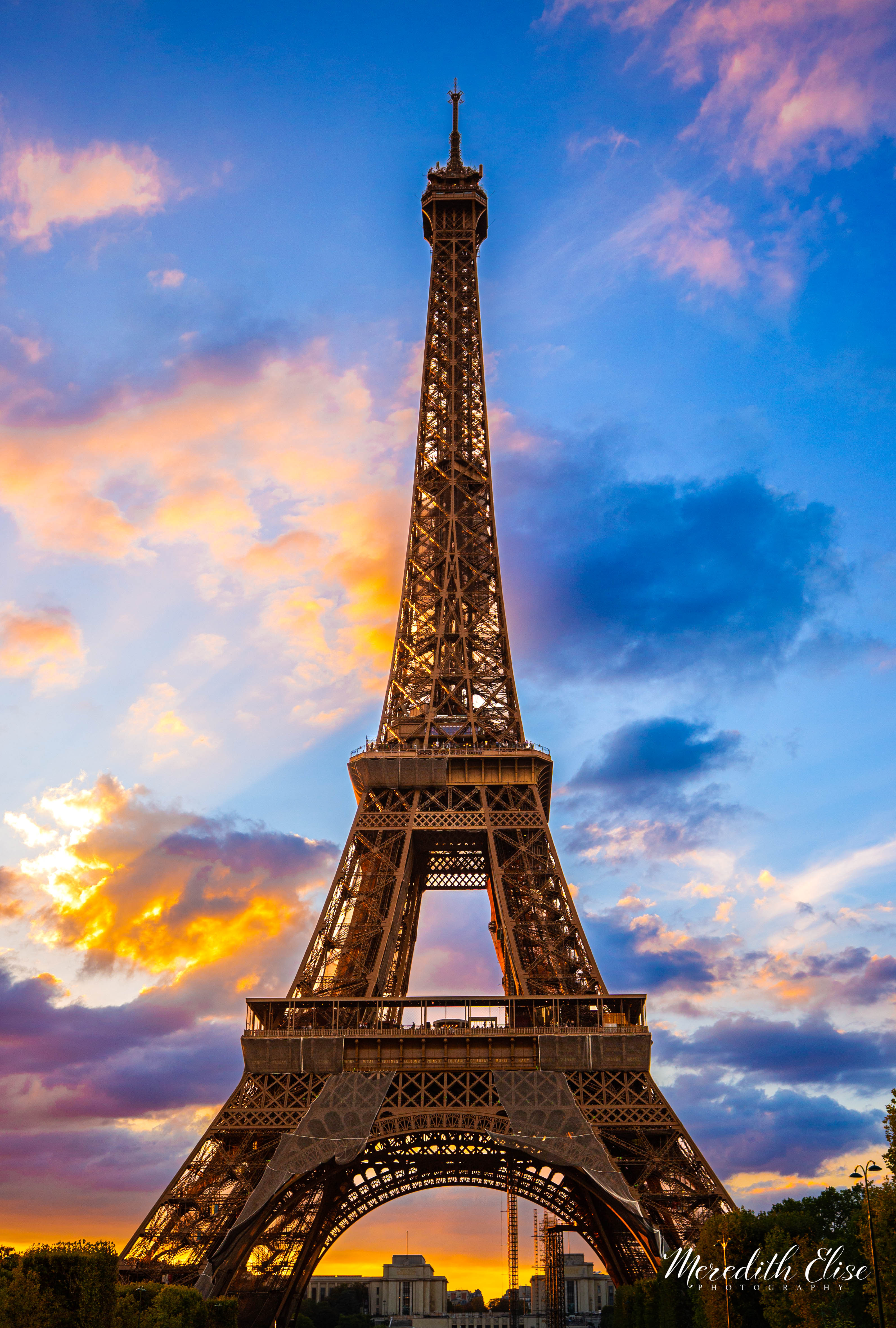 Eiffel Tower Sunset Paris