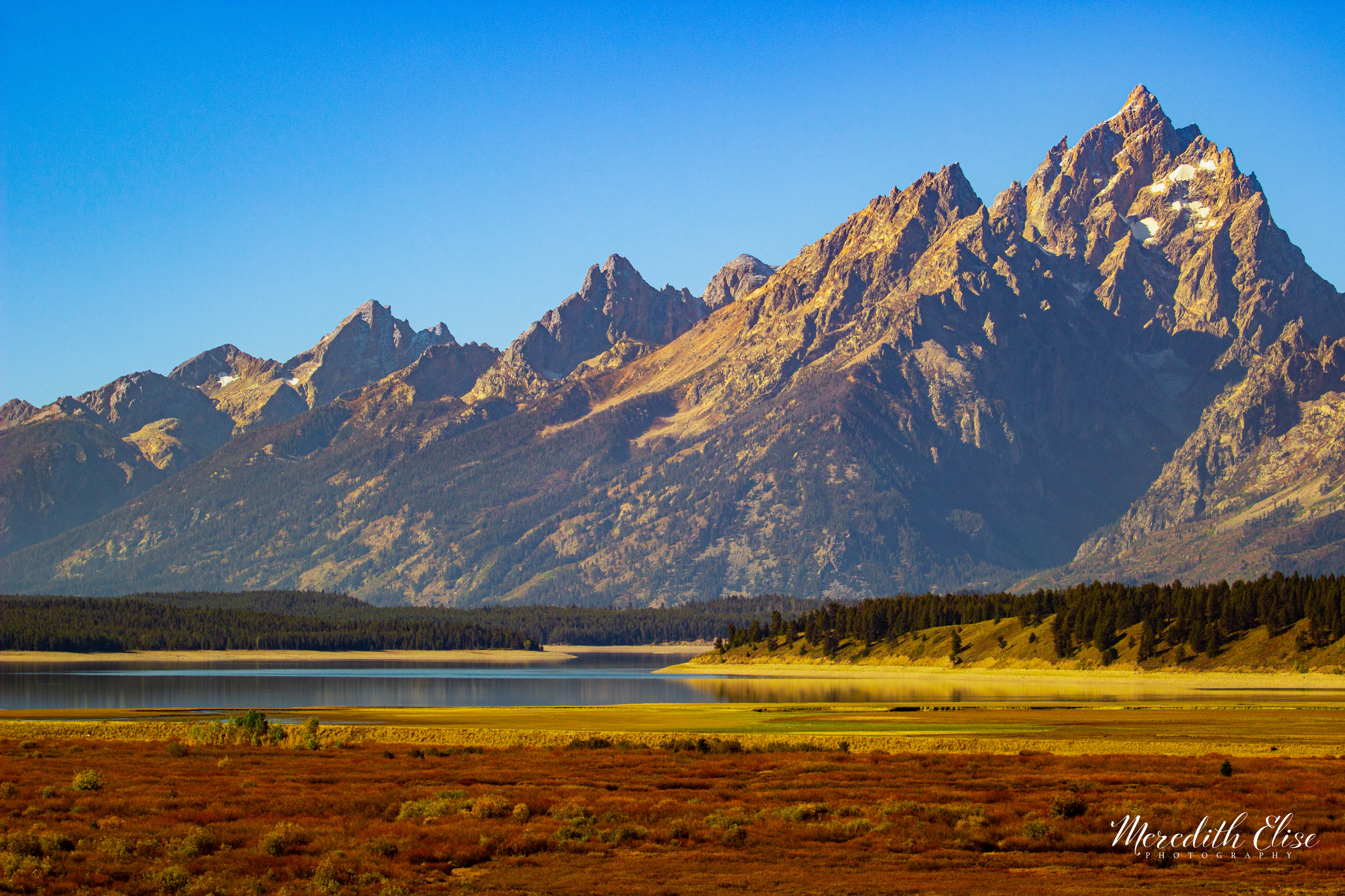 Teton Mountains Golden Hour Wyoming